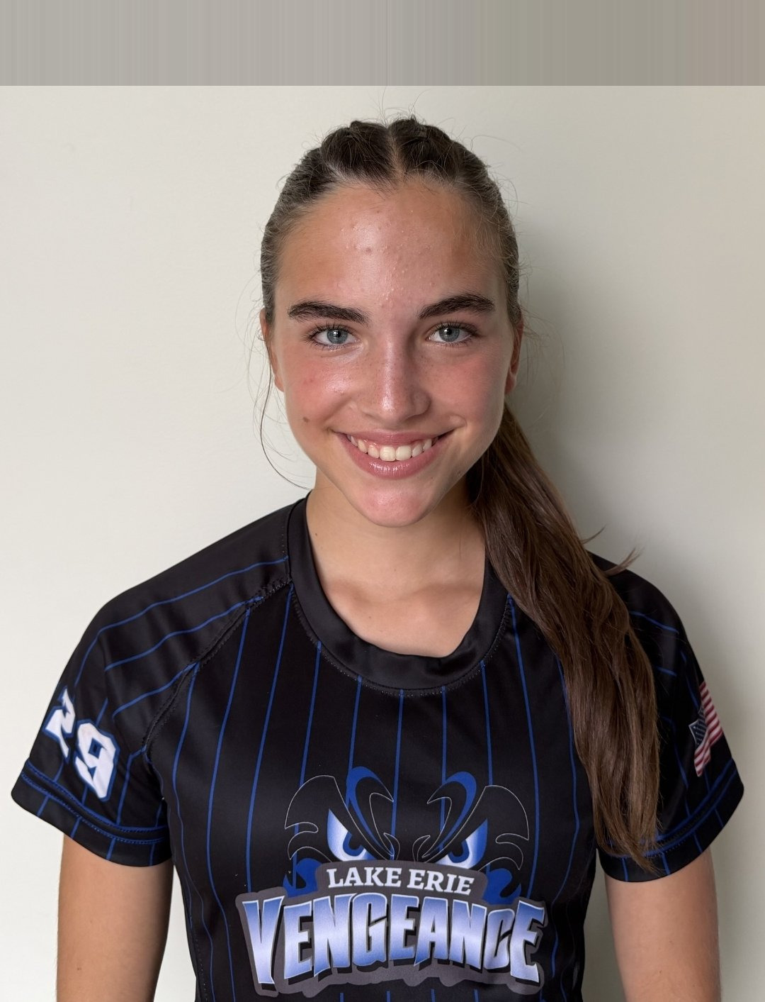 Breanna Dunbar in her Lake Erie Vengeance jersey