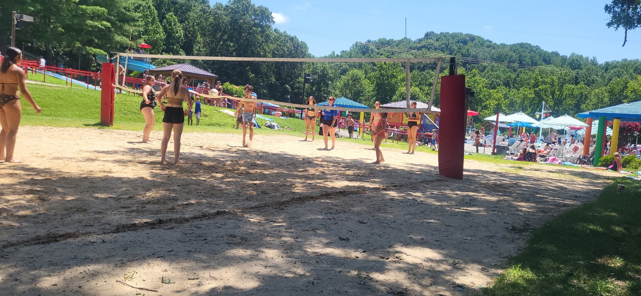 Sand volleyball at the water park