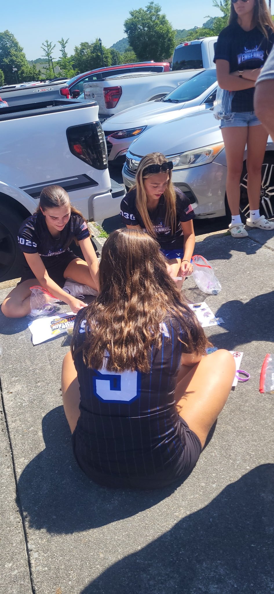 Pin trading during opening ceremonies